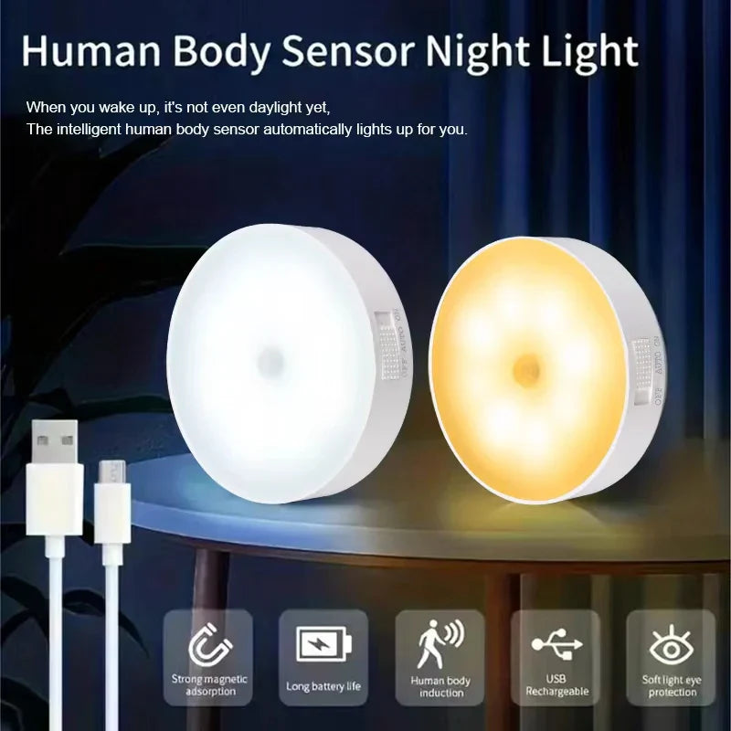 Motion Sensor LED Night Light Lamp