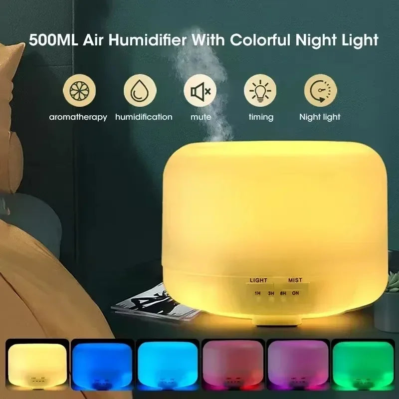 USB Wood Grain 500ML Mini Humidifier