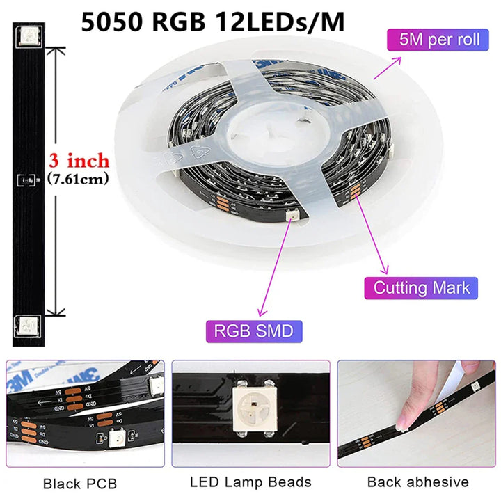 RGB 1-40M Led Strip Light